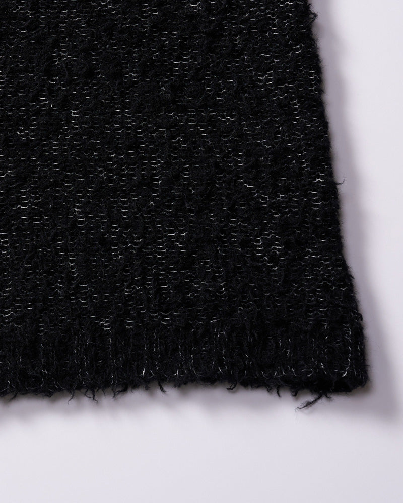 fancy yarn crew-neck knit