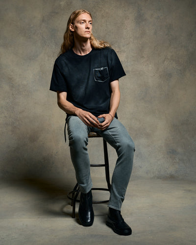 spray dye leather pocket-T