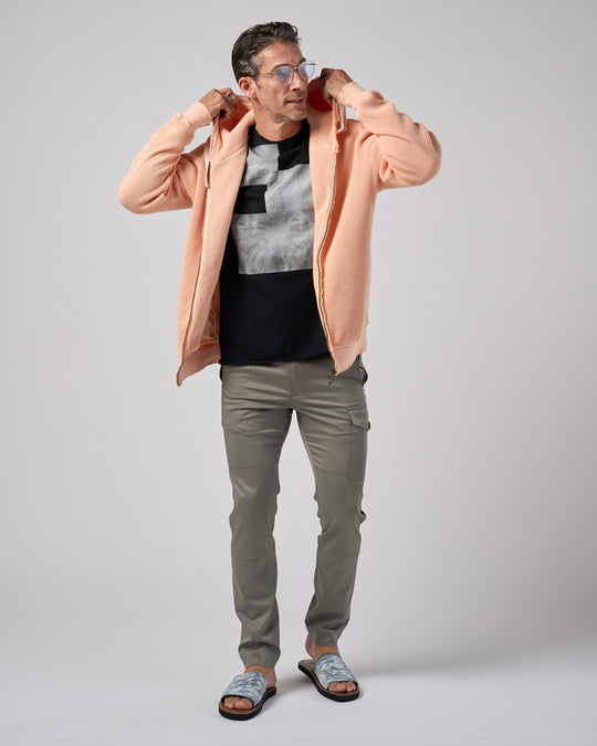 fine satin slim cargo