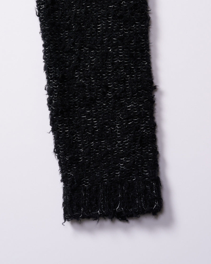 fancy yarn crew-neck knit