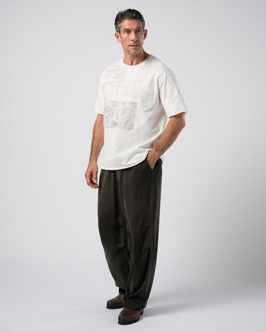 cupro vintage knee tuck easy pants