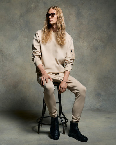 basic rib sweat pants