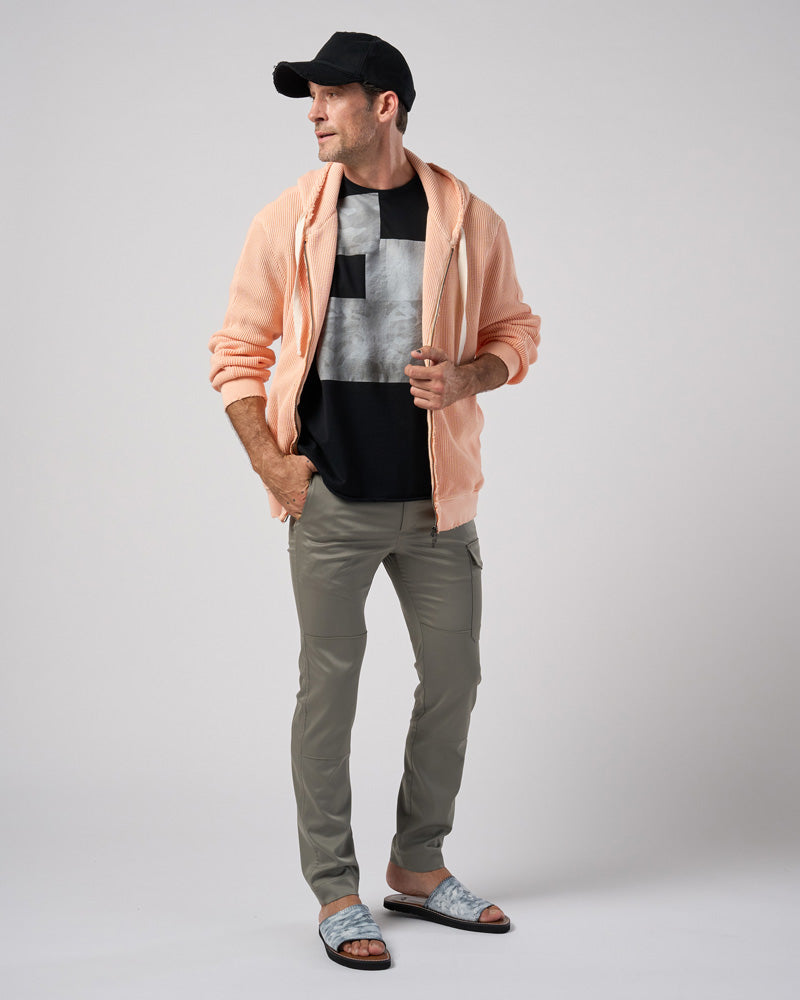 fine satin slim cargo