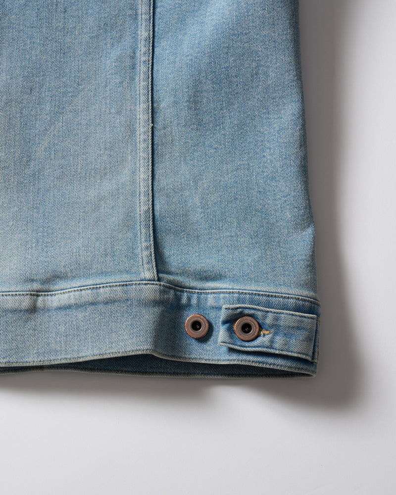denim zip blouson