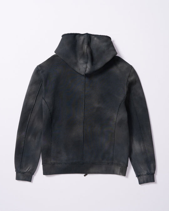 fade zip-up hoodie