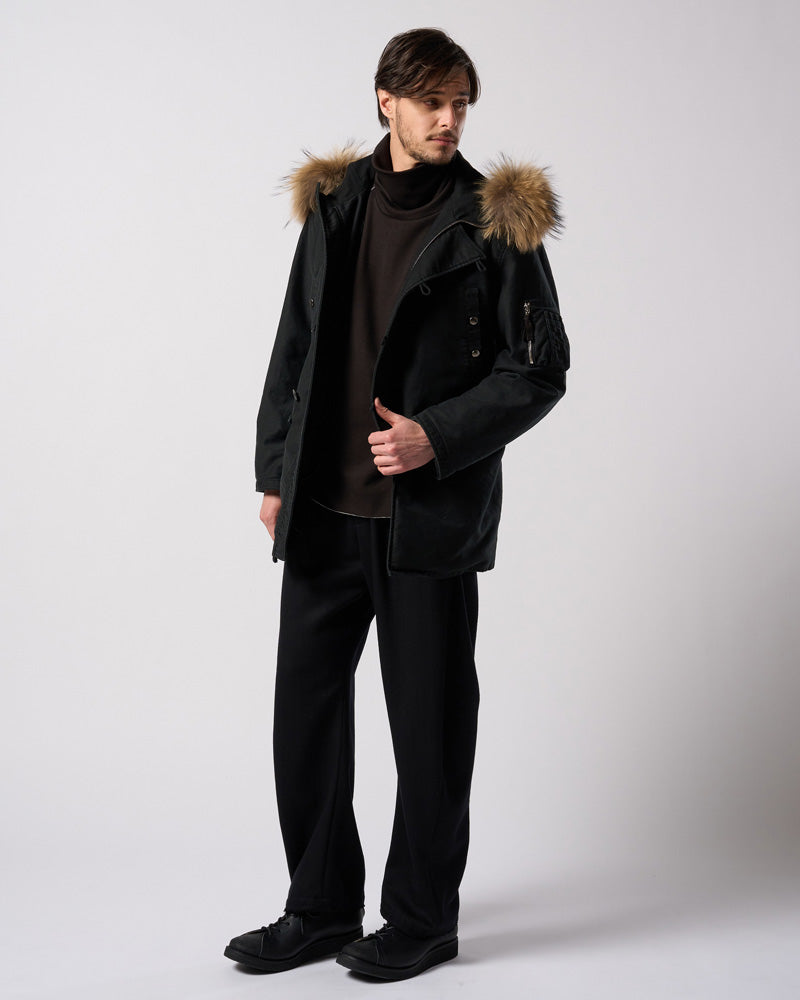 venetian stripe wide banana slacks