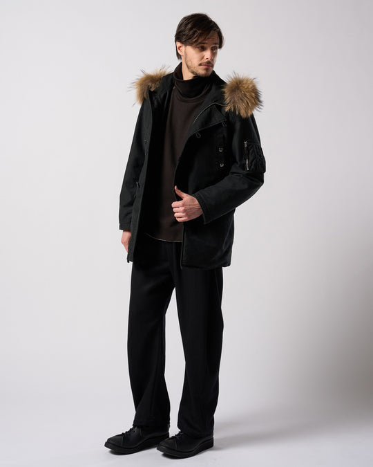venetian stripe wide banana slacks