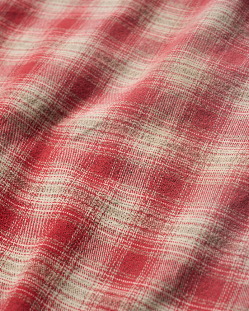 aging loose check shirt