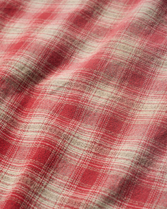 aging loose check shirt