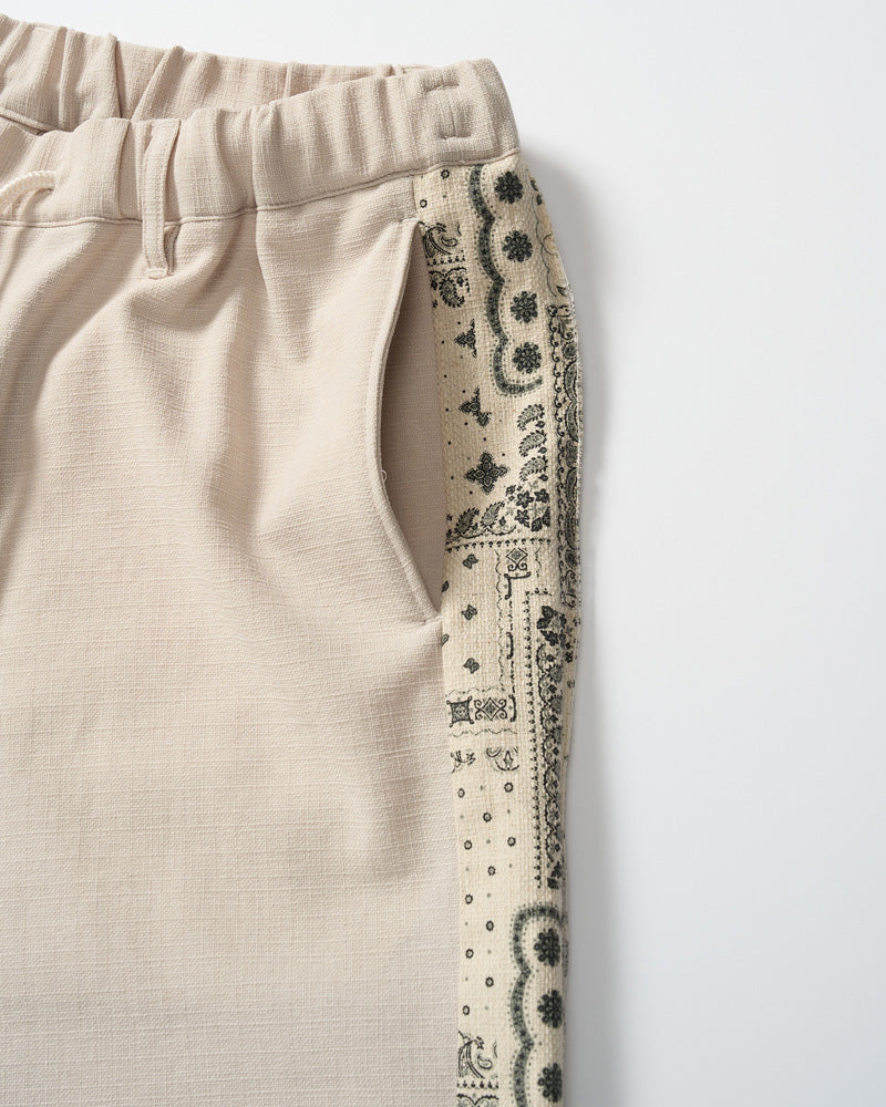 bandana print panel shorts