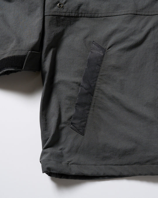 textured nylon short witch blouson