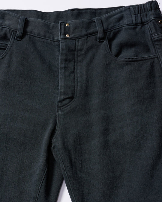denim jersey 3D banana flare pants