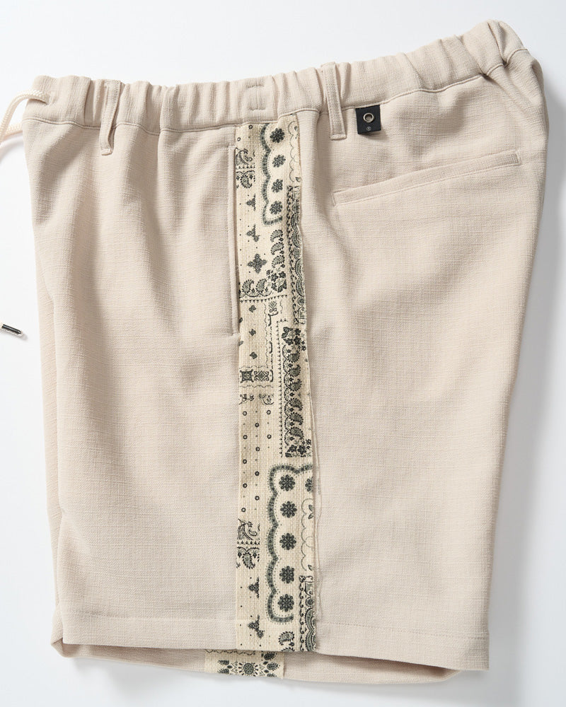 bandana print panel shorts