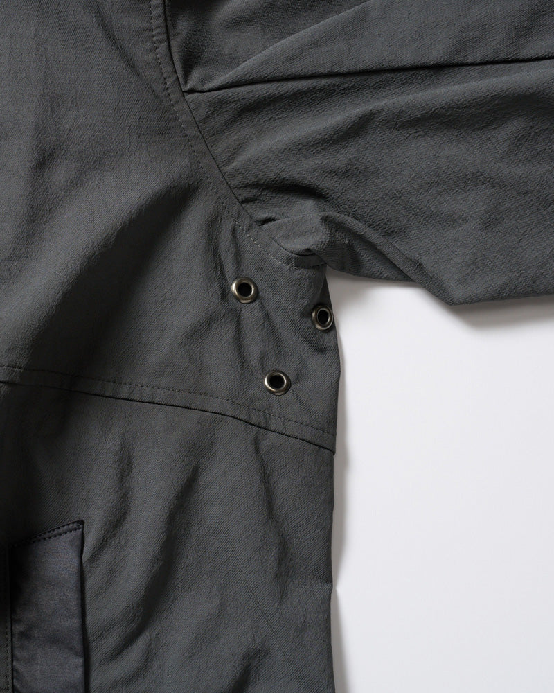textured nylon short witch blouson