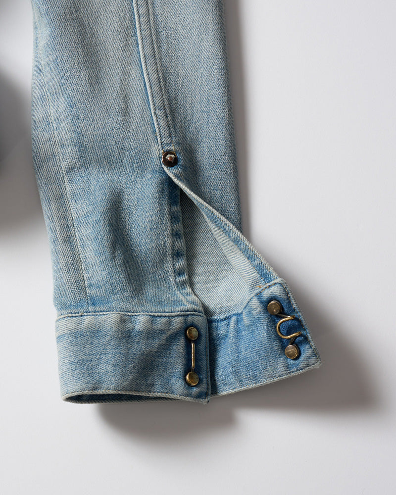 denim zip blouson