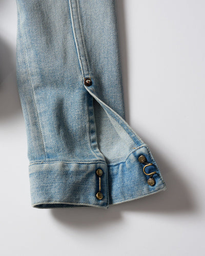denim zip blouson