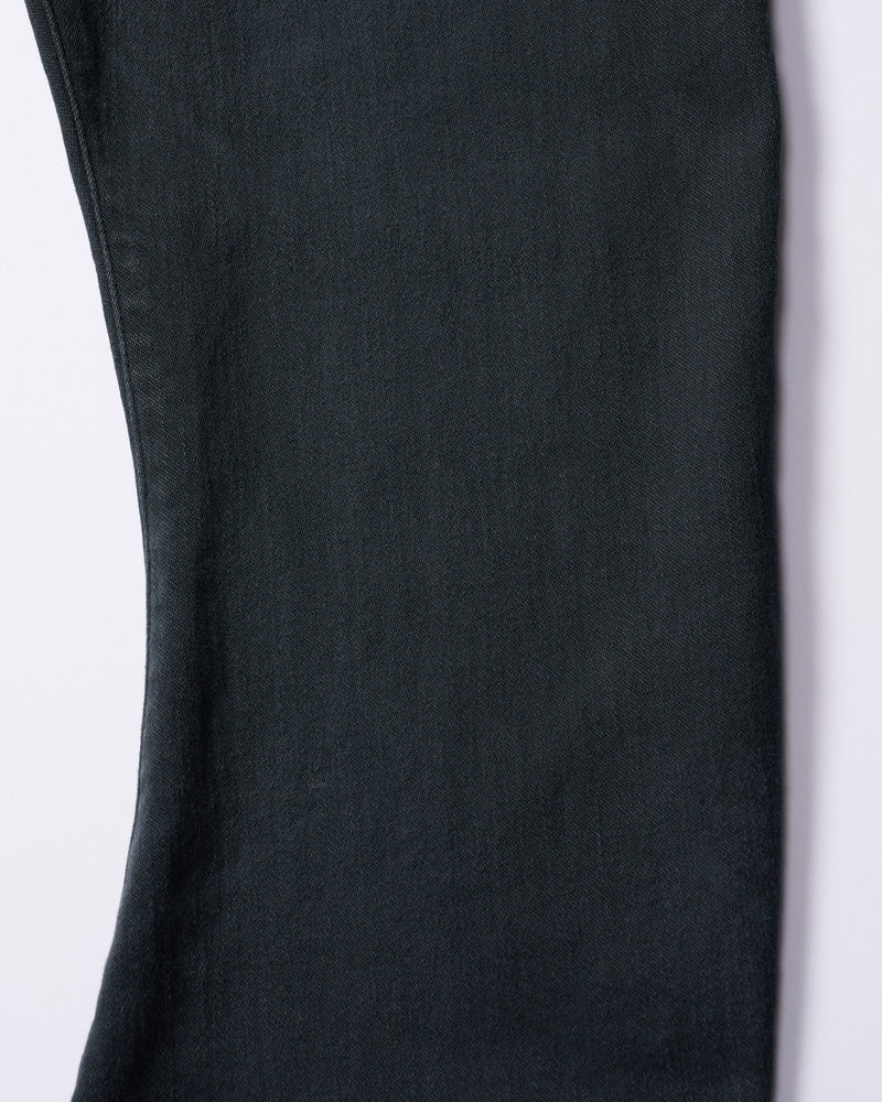 denim jersey 3D banana flare pants