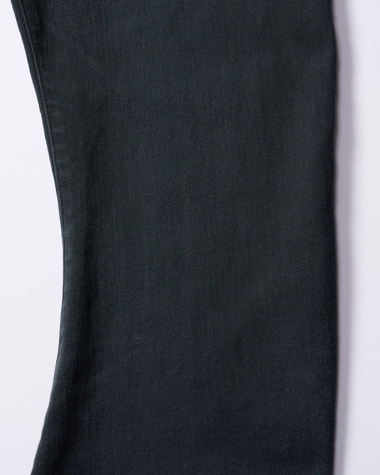 denim jersey 3D banana flare pants