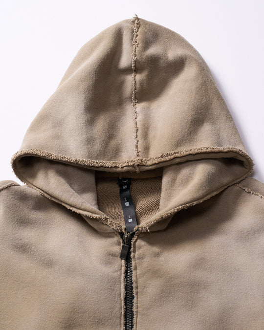 fade zip-up hoodie