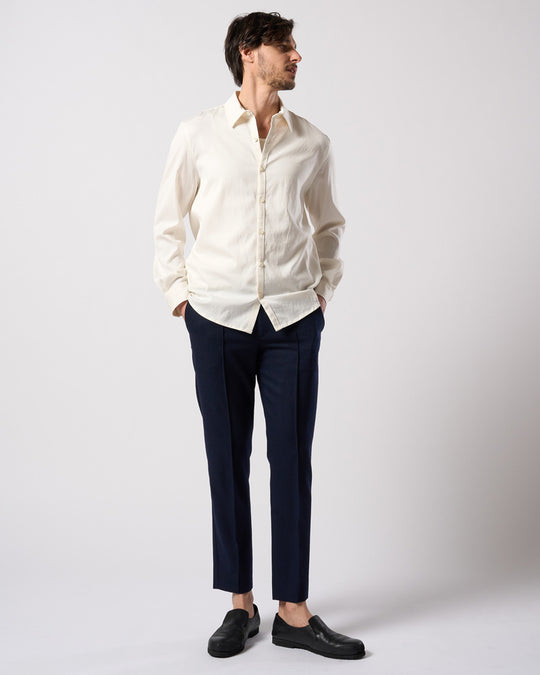 comfort pin-tuck slim slacks