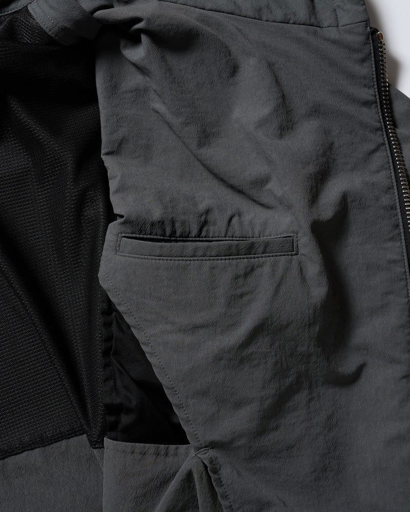 textured nylon short witch blouson
