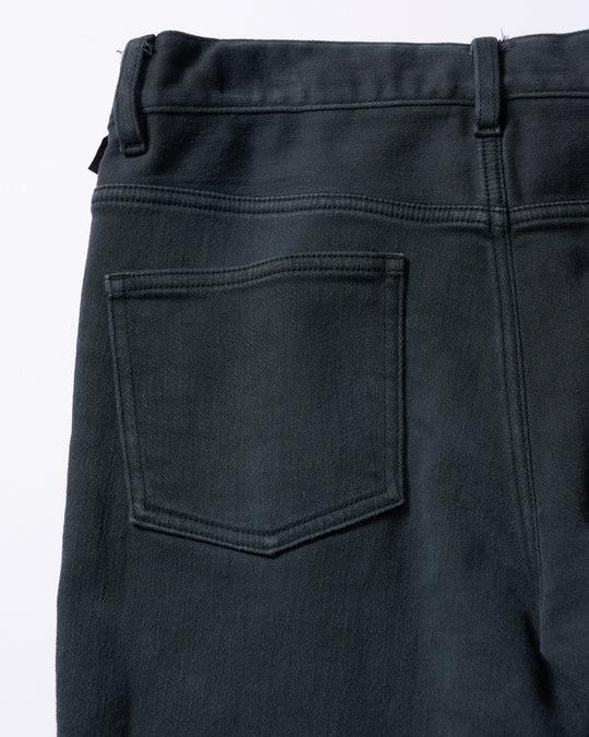 denim jersey 3D banana flare pants