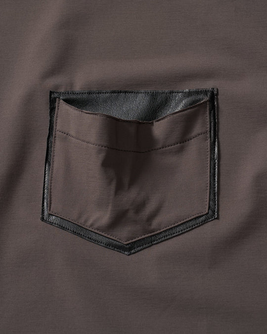 drawstring leather pocket S/S
