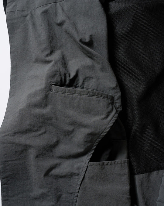 textured nylon short witch blouson
