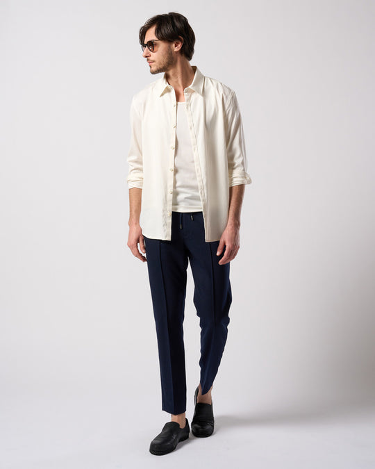 comfort pin-tuck slim slacks