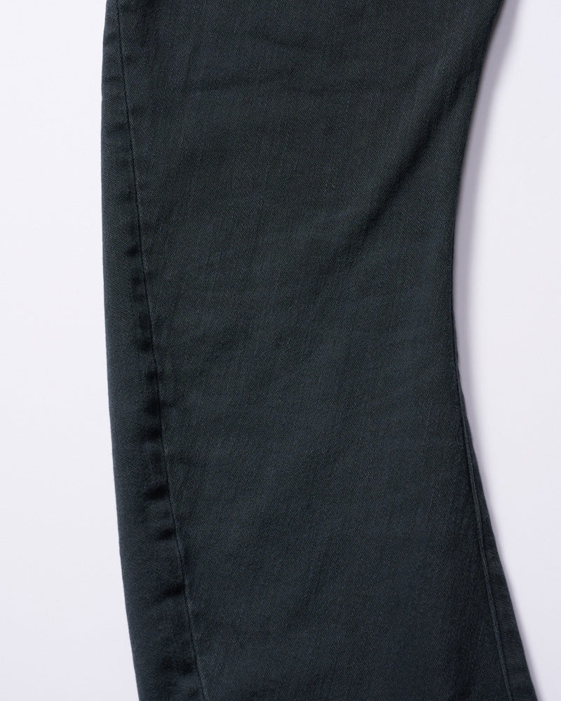 denim jersey 3D banana flare pants
