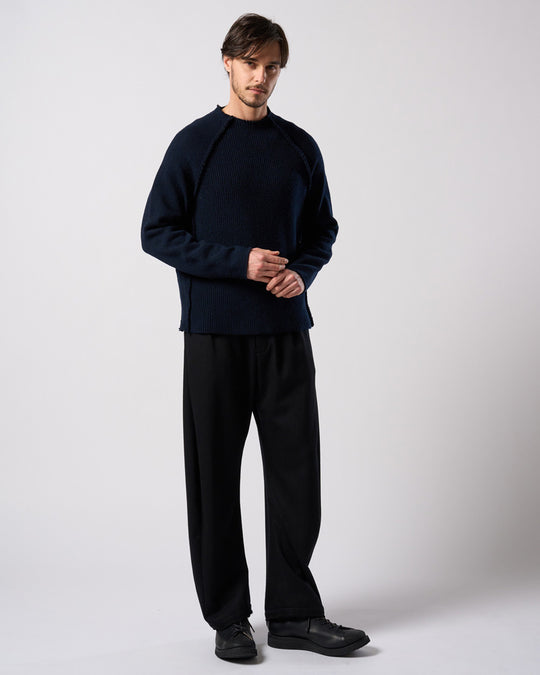 venetian stripe wide banana slacks