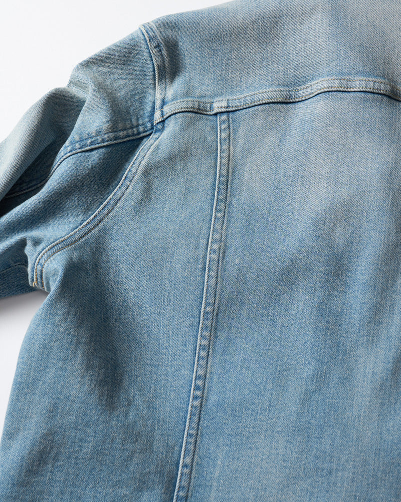 denim zip blouson