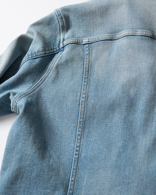 denim zip blouson