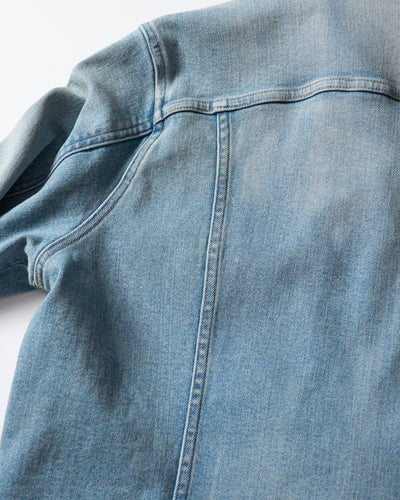 denim zip blouson