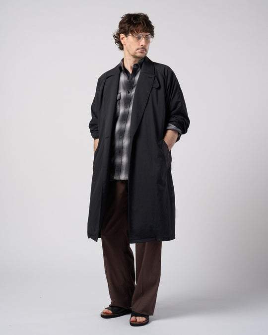 viscose linen semi-wide slacks
