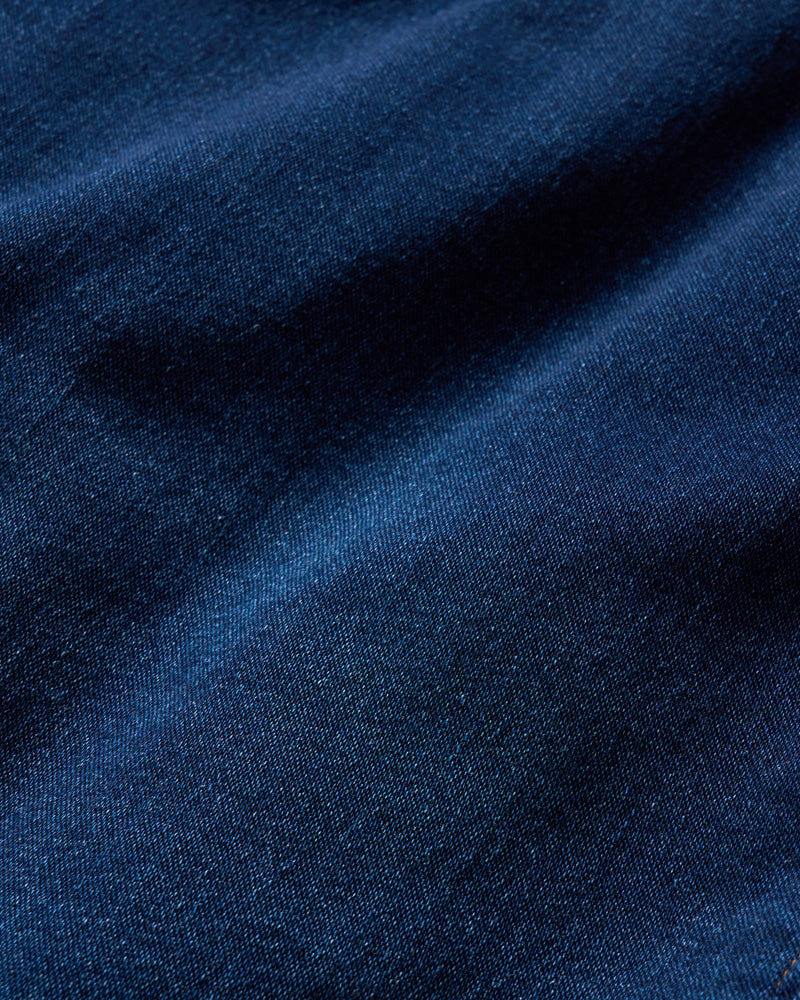 denim jersey 3D banana flare pants