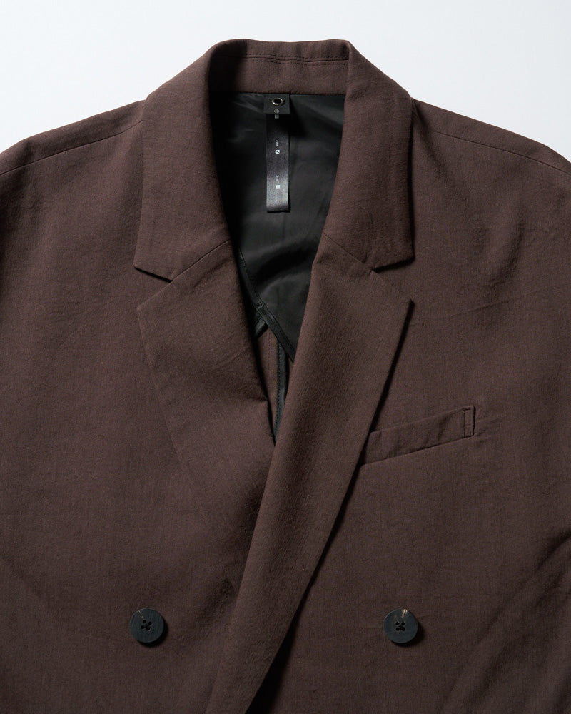 viscose linen double-breasted jacket