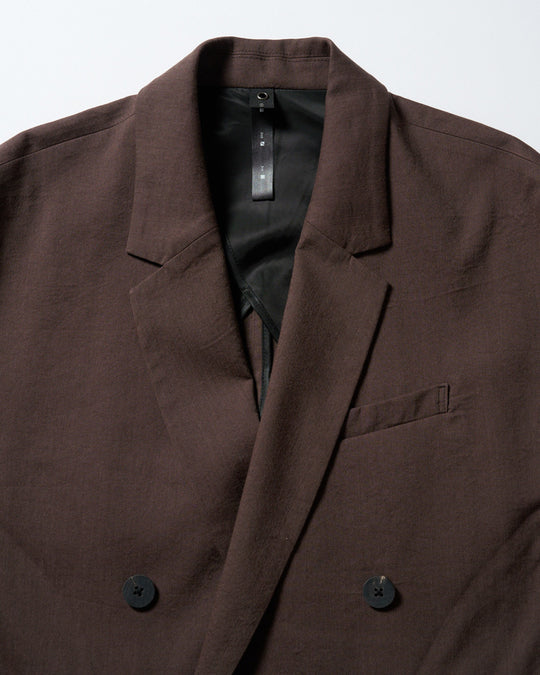 viscose linen double-breasted jacket