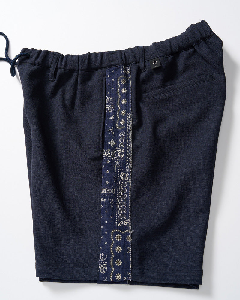 bandana print panel shorts