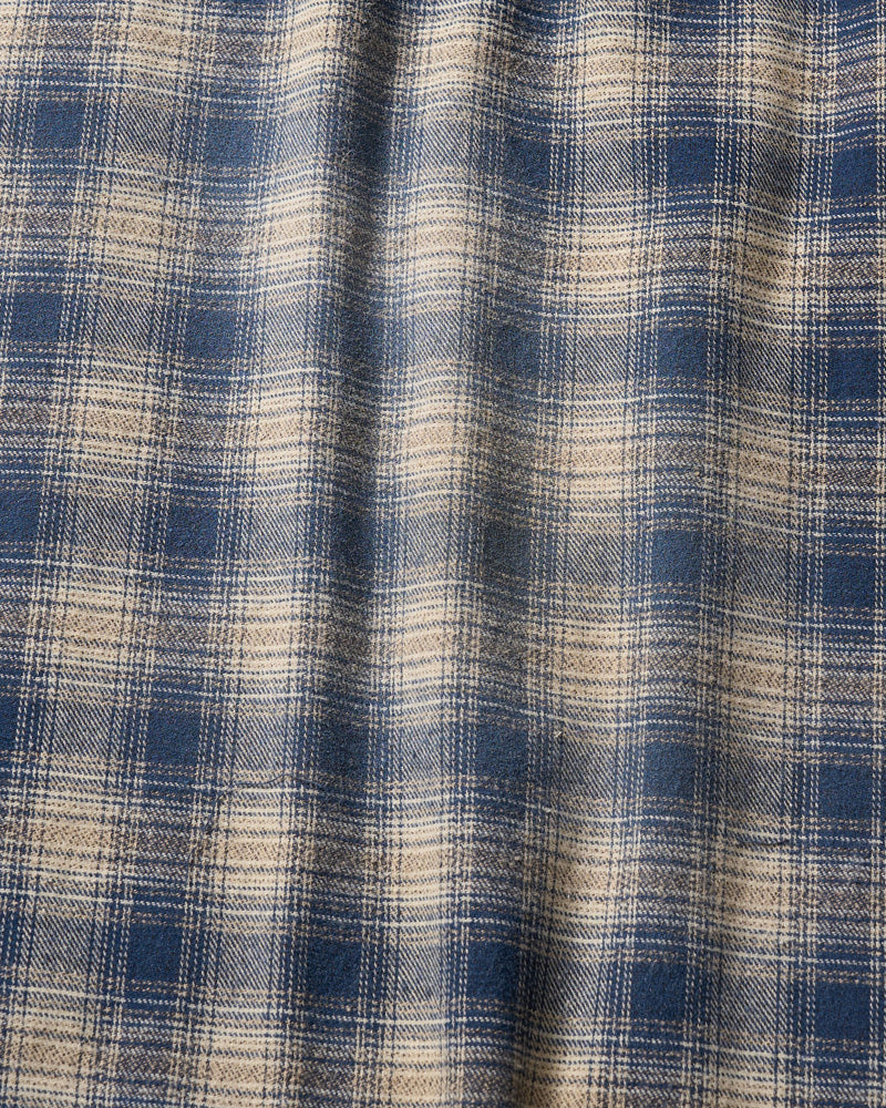 aging loose check shirt