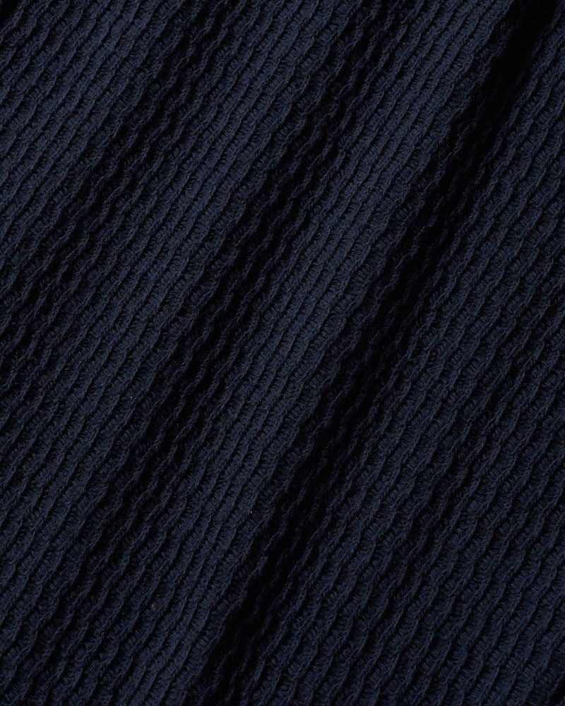 textured knit key-neck H/S