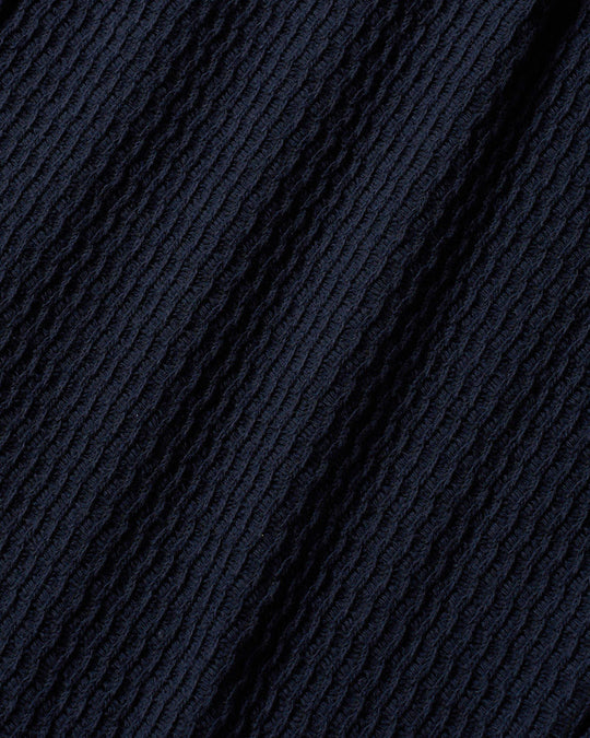 textured knit key-neck H/S
