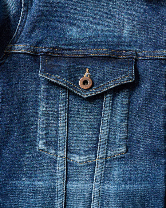 denim zip blouson