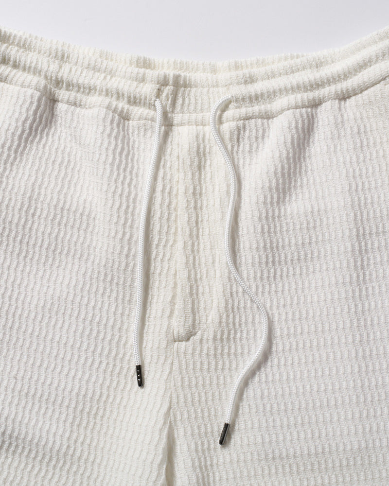 textured knit shorts