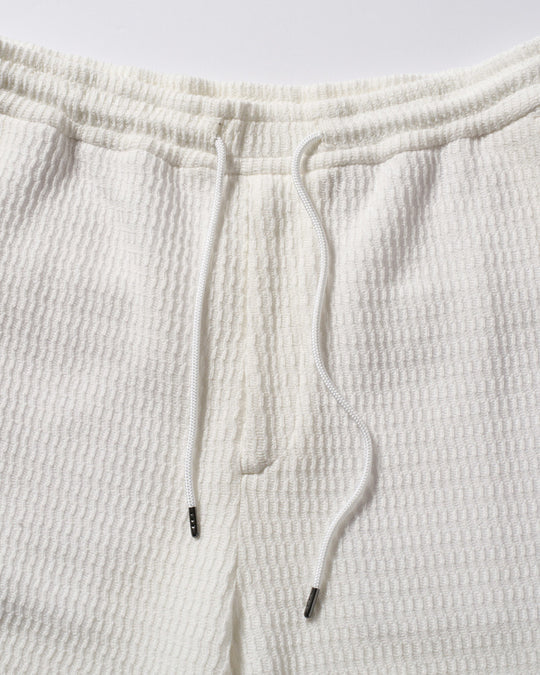 textured knit shorts