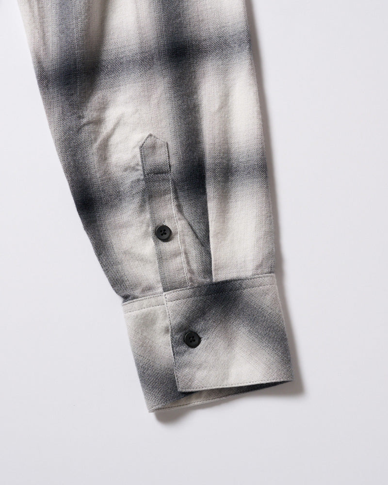 loose check western shirt