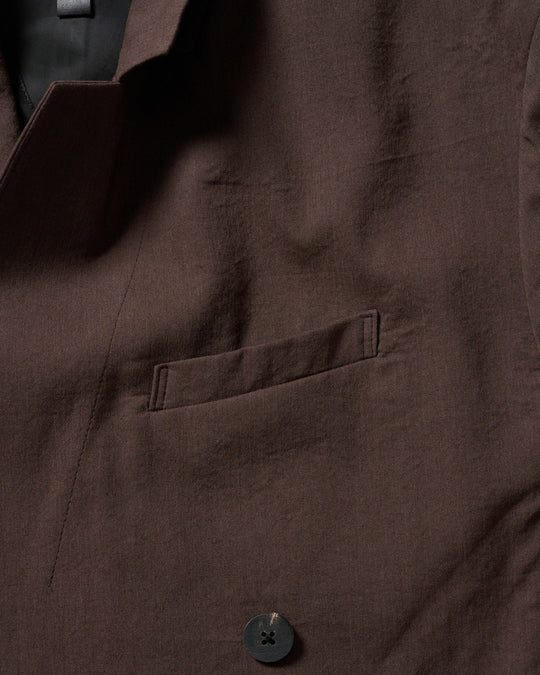 viscose linen double-breasted jacket