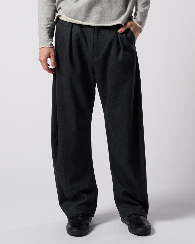 venetian stripe wide banana slacks