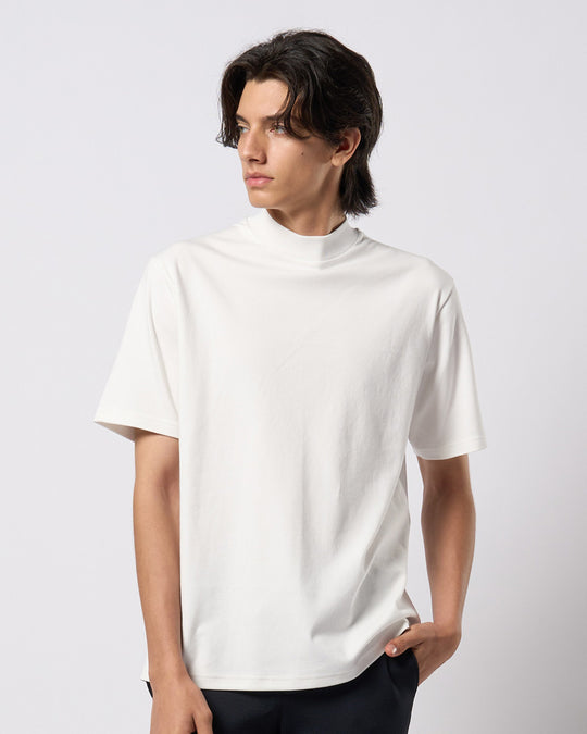 luxury cotton mock neck S/S