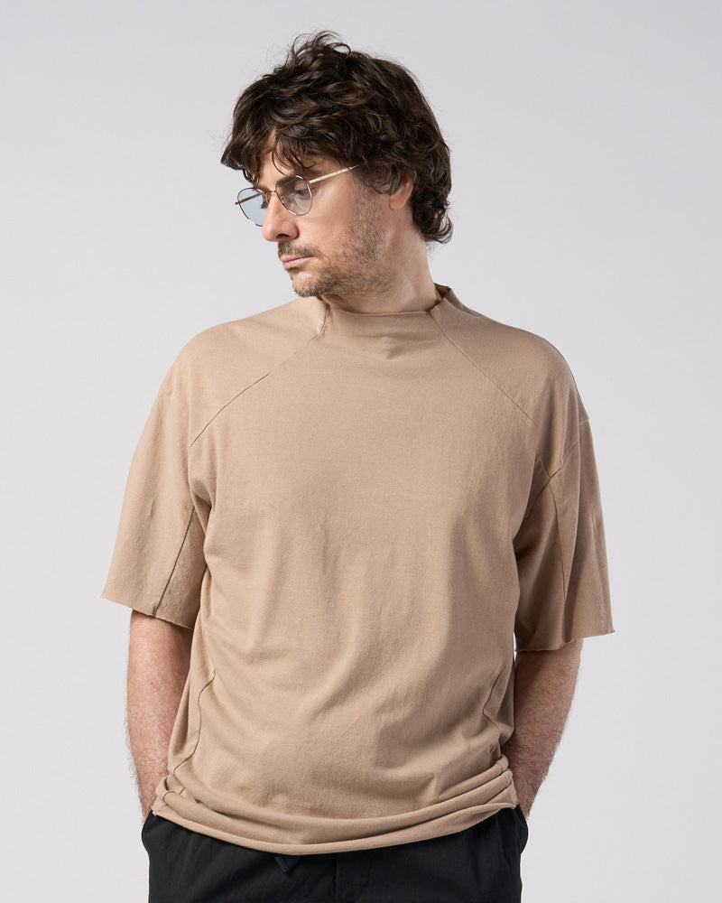 cut-off semi mock neck S/S